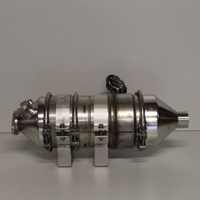 Image de Filtre en métal fritté SMF-AR 1.8m² axial-axial 12 Volt jusqu'à 50kW ECU. Comprend: 1 tube jaugeur EFS (Venturi) 55/60mm et 1 bride au choix 40/50/60mm, joint incl.