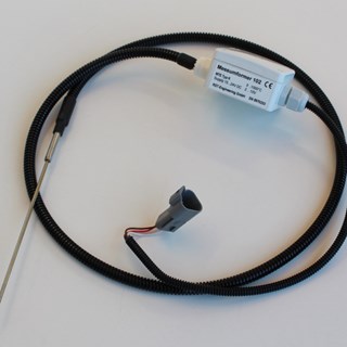 Bild von Temperaturfühler DPF-BU ø3mm mit Messumformer 102 , MTE Typ K, 0-1000 C°, 15-24V DC, 2-10V, mit Deutsch-Stecker M 3-polig, X102M