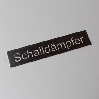 Bild von Schild "Schalldämpfer" 40 x 1.0 x 200 mm Laserteil (Zuschnitt) 