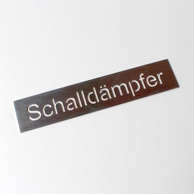 Bild von Schild "Schalldämpfer" 40 x 1.0 x 200 mm Laserteil (Zuschnitt) 