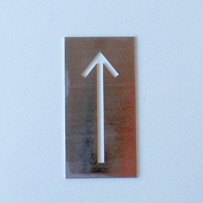 Bild von Schild "Pfeil" Laserteil (Zuschnitt) mit Aufschrift