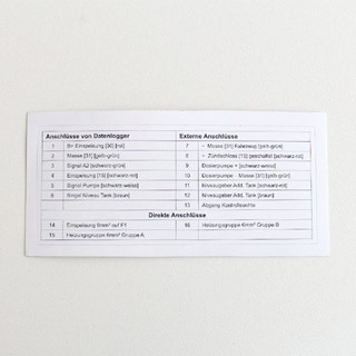 Bild von Kleber Anschlussplan Steuereinheit Nettopreis!