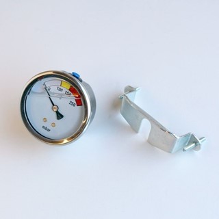 Bild von Manometer zu Wechselfilter,Skala farbig 250 mbar (0-0.6 bar) (mit Bügel)