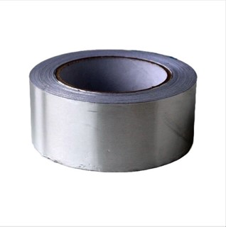 Bild von Alu-Band silberglanz 50mm x Meter selbstklebend (Isolation). (Meterware/Rolle à 50m)