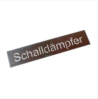 Bild von Schild "Schalldämpfer" 40 x 1.0 x 200 mm Laserteil (Zuschnitt) 