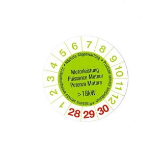 Bild von Abgastest - Kleber >18 kW, Nettopreis!