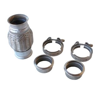 Bild von Kompensator-Kit 65 x 100mm komplett; länge 205mm, Anschweisstück M=AD60.3mm x ID57mm