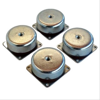 Bild von Schwingungsdämpfer M10, 6.5mm, rot, 140 Kg, Lochabstand 64 mm, Höhe 38mm, verzinkt, Preis/pro Stk.