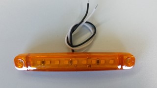 Bild von Warnlampe LED 12/24V, klein rechteckig orange