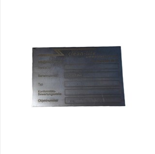 Bild von Vert-Typenschild V2A