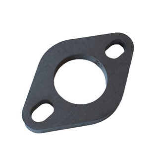 Bild von Flansch oval U35 ø35mm, Lochabstand 65mm M10 Schlitzloch (B92xH60mm) 